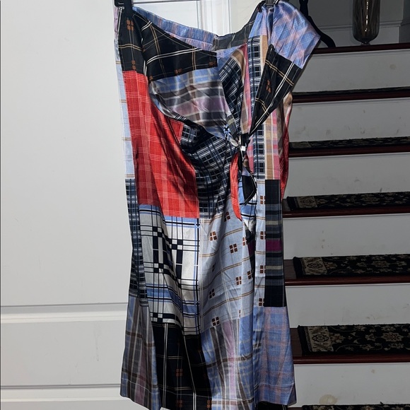 Ganni Multicolor Plaid Dress